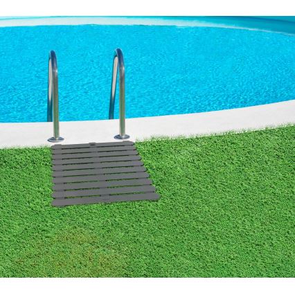 WENKO 22947100-Zuhanyszőnyeg beltéri & kültéri 55x55 cm szürke