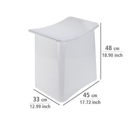 WENKO 22949100 - WING ülőke 45 x 48 cm fehér/fekete