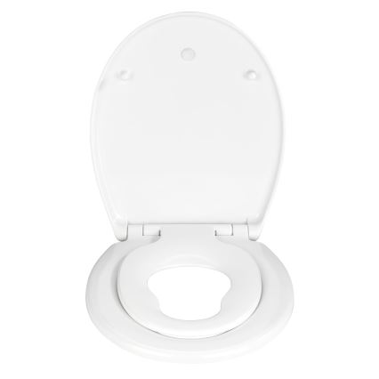 WENKO 22973100 - WC-ülőke DELOS 44,5 x 37,5 cm, fehér/ezüst