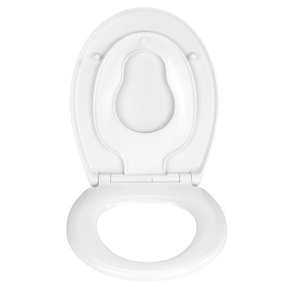WENKO 22973100 - WC-ülőke DELOS 44,5 x 37,5 cm, fehér/ezüst