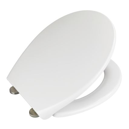 WENKO 22973100 - WC-ülőke DELOS 44,5 x 37,5 cm, fehér/ezüst