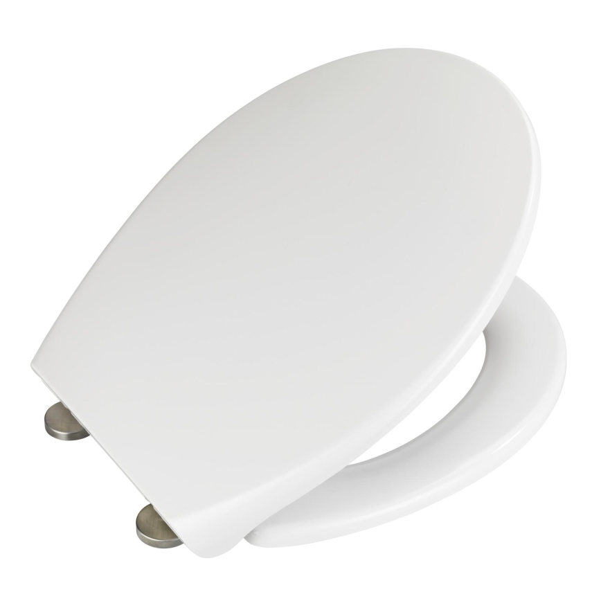 WENKO 22973100 - WC-ülőke DELOS 44,5 x 37,5 cm, fehér/ezüst