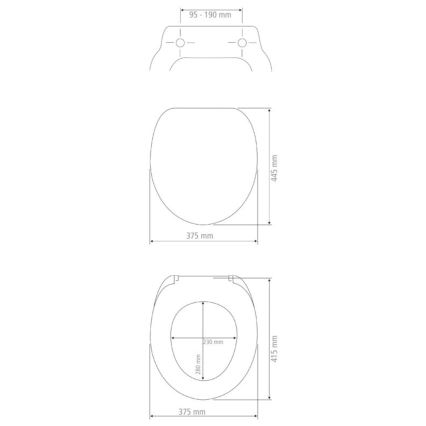 WENKO 22973100 - WC-ülőke DELOS 44,5 x 37,5 cm, fehér/ezüst