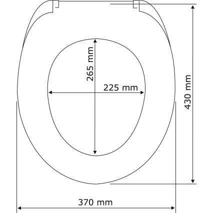 WENKO 22977100-WC-ülőke BELLEVUE 35,5x42,5 cm antracit/ezüst