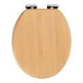 WENKO 22979100-WC ülőke Natúr bükk 35,5x42,5 cm barna/ezüst