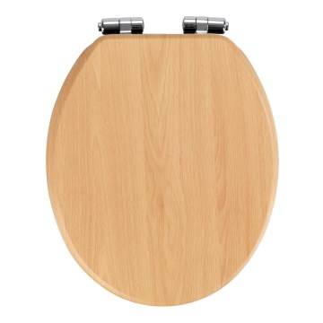 WENKO 22979100-WC ülőke Natúr bükk 35,5x42,5 cm barna/ezüst