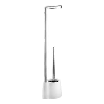 WENKO 22989100 - WC-kefe AVOLA 13x70 cm rozsdamentes acél/fehér/ezüst