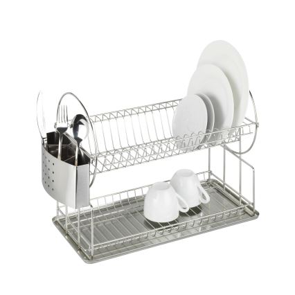 WENKO 2329100 - DUO edénycsepegtető 21x33 cm, rozsdamentes acél/ezüst