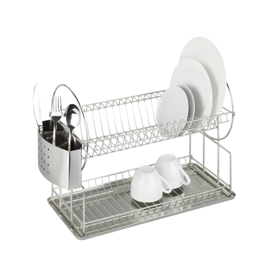 WENKO 2329100 - DUO edénycsepegtető 21x33 cm, rozsdamentes acél/ezüst