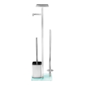 WENKO 23364100 - WC-kefe DEBAR 21x70,5 cm rozsdamentes acél/szatén/fehér