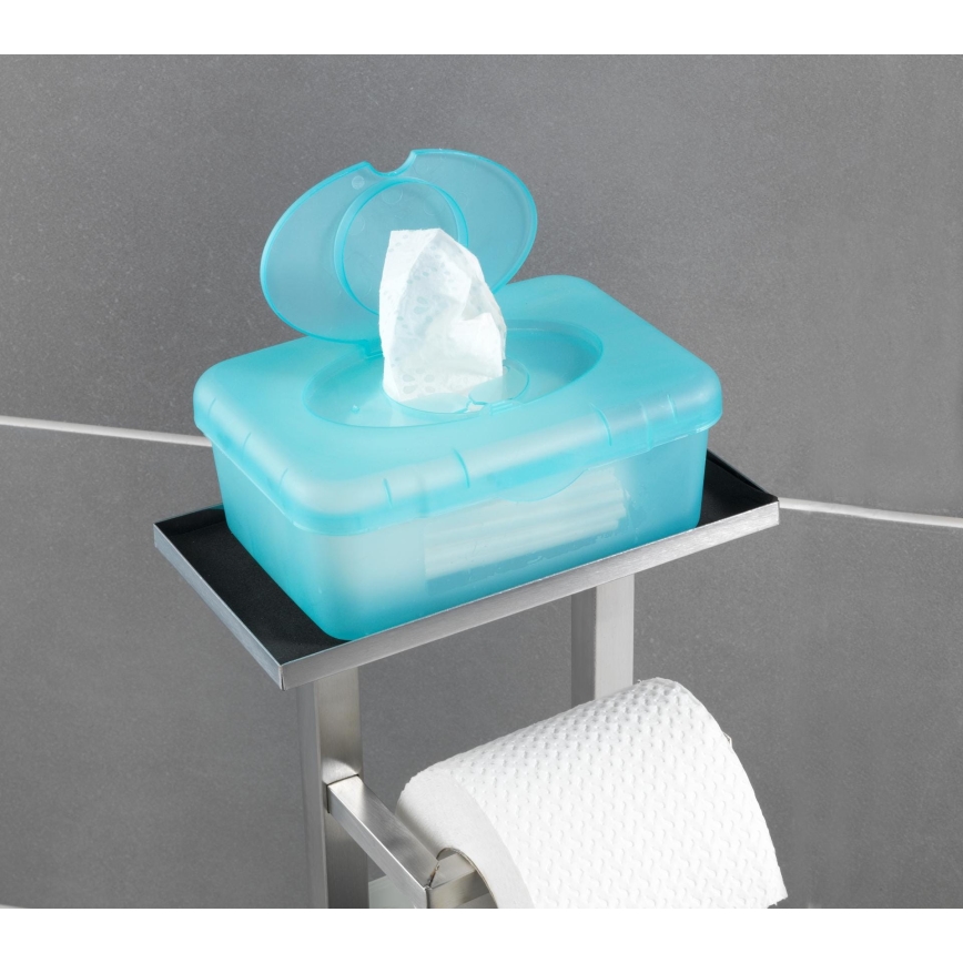 WENKO 23364100 - WC-kefe DEBAR 21x70,5 cm rozsdamentes acél/szatén/fehér