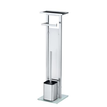 WENKO 23364100 - WC-kefe DEBAR 21x70,5 cm rozsdamentes acél/szatén/fehér