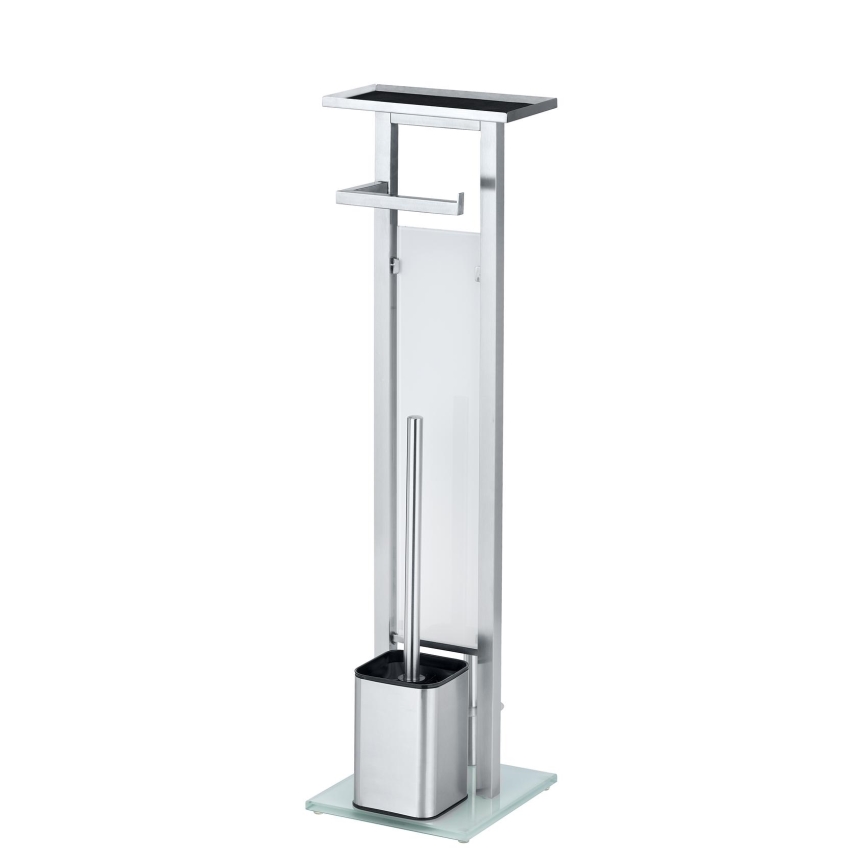 WENKO 23364100 - WC-kefe DEBAR 21x70,5 cm rozsdamentes acél/szatén/fehér