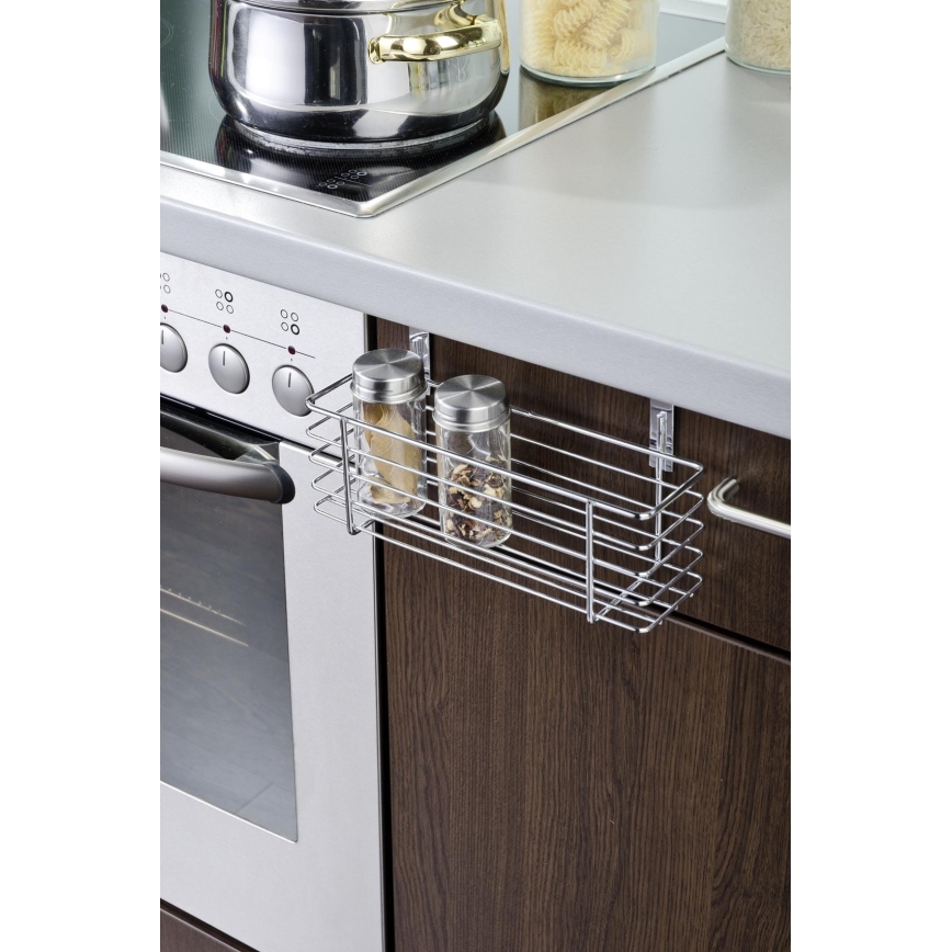 WENKO 2344100 - SLIM kosár 24x11,5 cm fényes króm/fekete