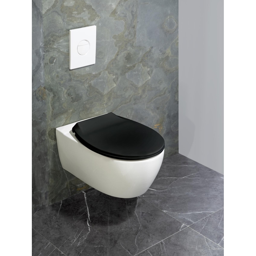WENKO 23443100 - WC-ülőke KOS 44x37 cm fekete