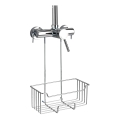 WENKO 23499100 - Zuhanypolc MILO 25x36 cm rozsdamentes acél/ezüst/átlátszó