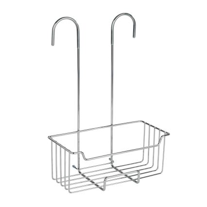 WENKO 23499100 - Zuhanypolc MILO 25x36 cm rozsdamentes acél/ezüst/átlátszó
