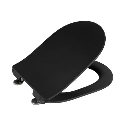 WENKO 23827100-WC WC-ülőke SEDILO 45,2x36,2 cm fekete/ezüst
