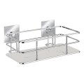 WENKO 23854800-polc TURBO-LOC QUADRO ED. 24x14,5 cm rozsdamentes acél/fényes króm