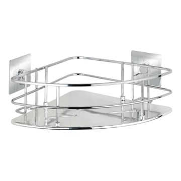 WENKO 23856800-Polc TURBO-LOC QUADRO ED. 27,5x19,3 cm rozsdamentes acél/fényes króm