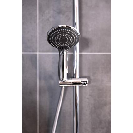WENKO 23992100 - Zuhanyfej WATERSAVING SYSTEM 9,5x9,5 cm fényes króm/szürke