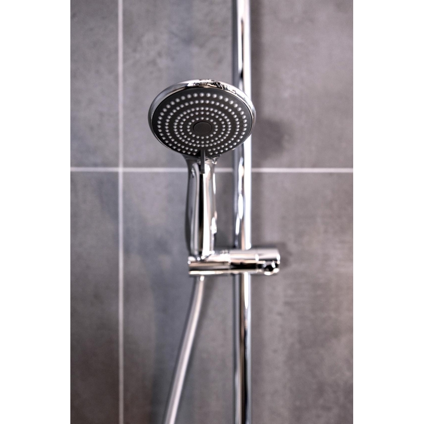 WENKO 23992100 - Zuhanyfej WATERSAVING SYSTEM 9,5x9,5 cm fényes króm/szürke