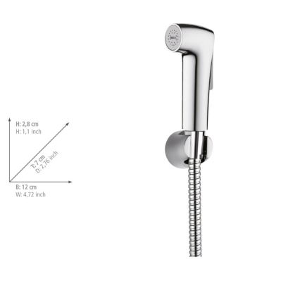 WENKO 23999100 - Bidé szett WATERSAVING SYSTEM 12x7 cm fényes króm/ezüst
