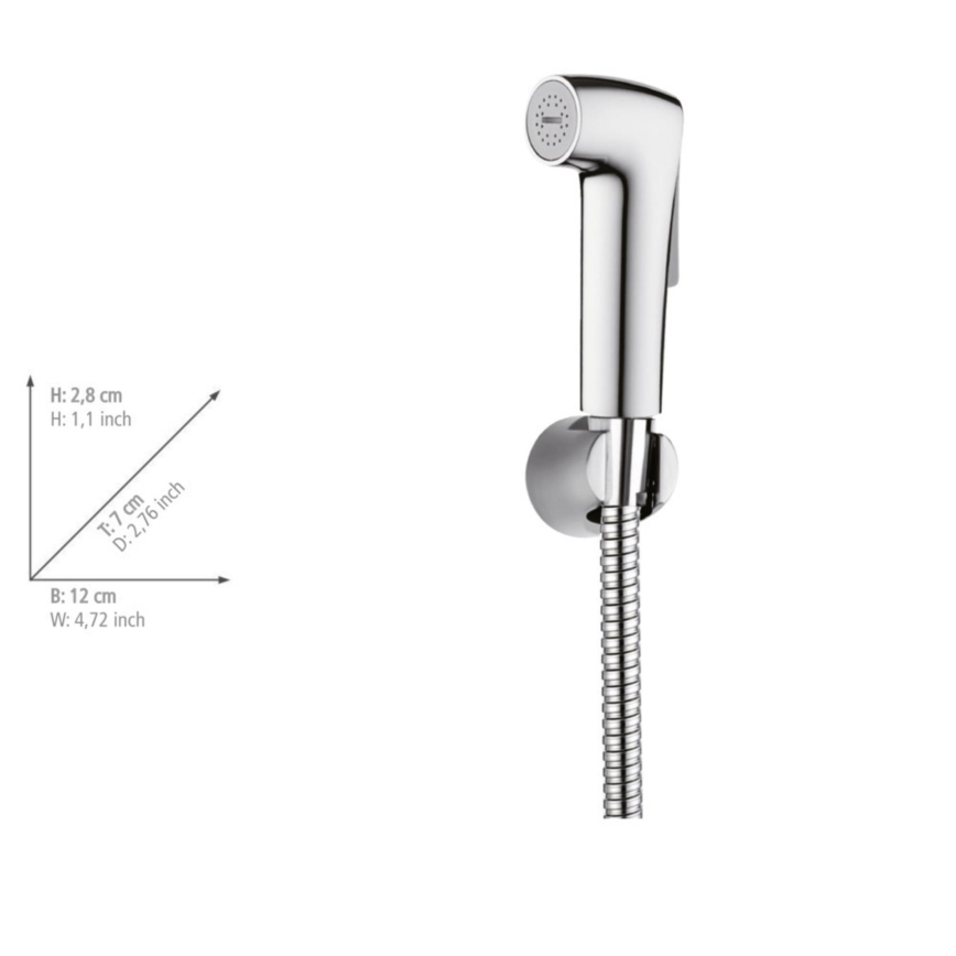 WENKO 23999100 - Bidé szett WATERSAVING SYSTEM 12x7 cm fényes króm/ezüst