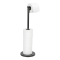 WENKO 24034100 - WC-papírtartó 21x55 cm fekete/ezüst