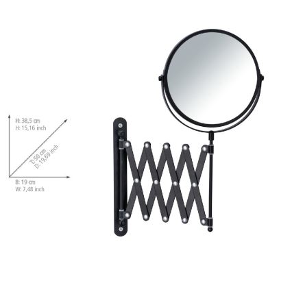 WENKO 24100100 - Tükör EXKLUZÍV 219x373,9 cm fekete