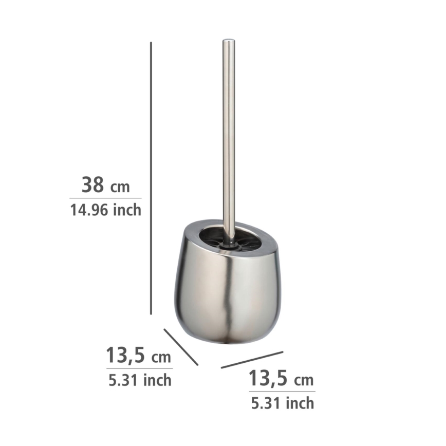 WENKO 24140100 - WC-kefe BADI 13,5x38 cm ezüst
