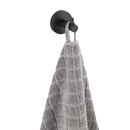 WENKO 24232100-BOSIO BLACK kampó 5,5x5,5 cm rozsdamentes acél/ezüstszínű