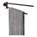 WENKO 24238100-törölközőtartó BOSIO BLACK 5,5x43 cm rozsdamentes acél/ezüst