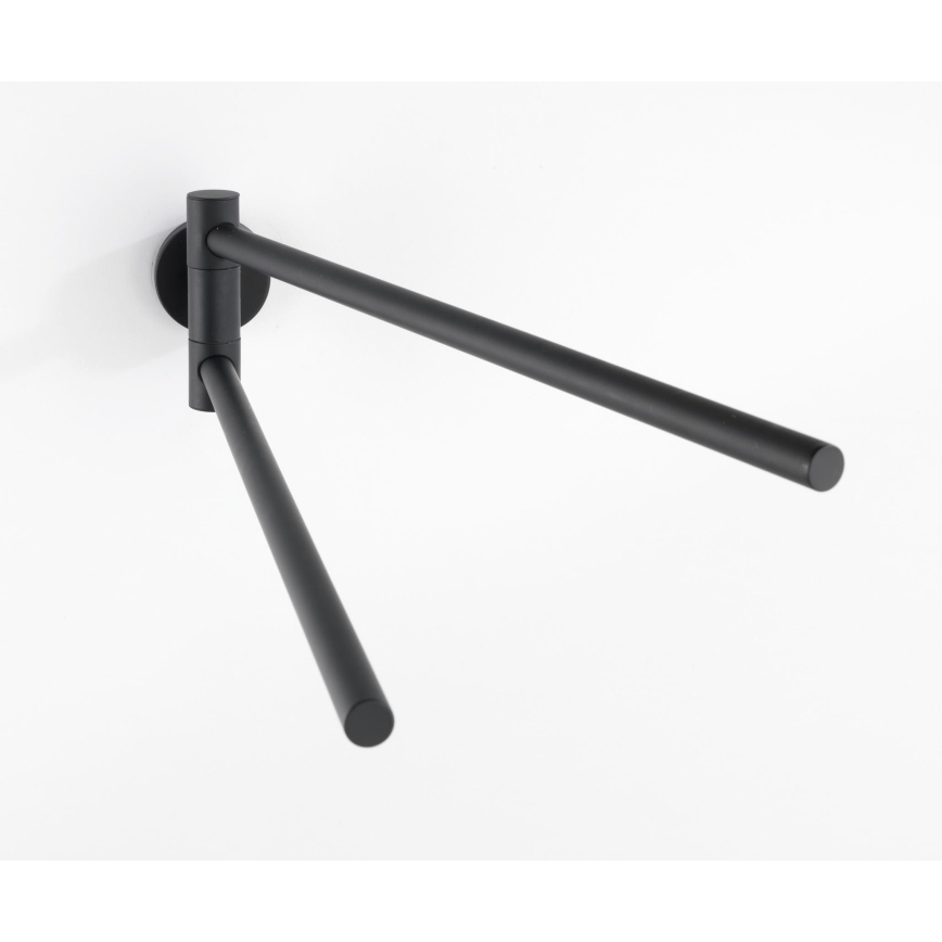 WENKO 24238100-törölközőtartó BOSIO BLACK 5,5x43 cm rozsdamentes acél/ezüst