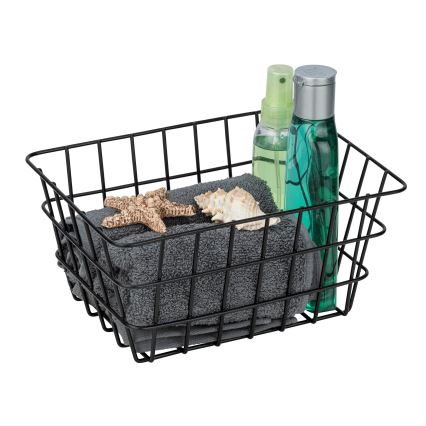 WENKO 24371100 - VIANA tárolókosár 18x25 cm fekete