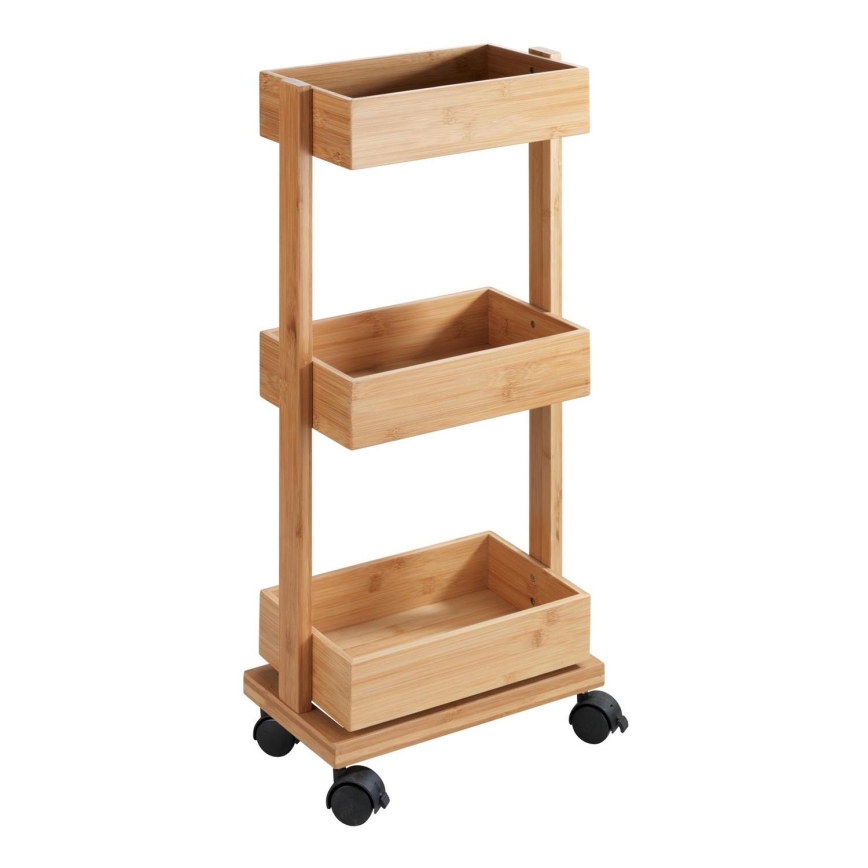 WENKO 24390100 - TORTONA polcos állvány 18x71,5 cm barna/fekete