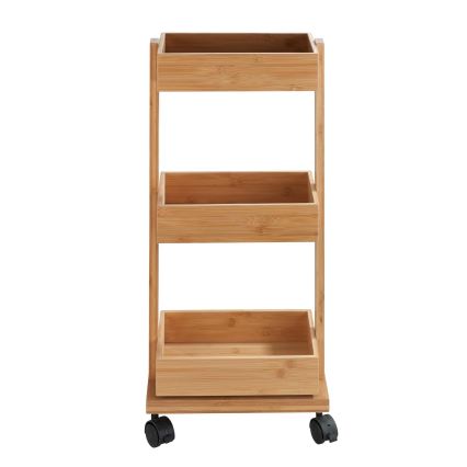 WENKO 24390100 - TORTONA polcos állvány 18x71,5 cm barna/fekete