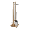 WENKO 24391100 - WC-kefe RIVALTA 18x70 cm barna/fehér/fekete