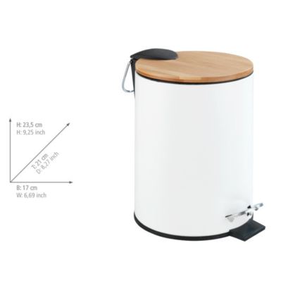 WENKO 24392100 - TORTONA kosár 17x23,5 cm fehér/barna/fekete