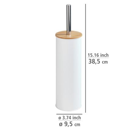 WENKO 24393100 - WC-kefe TORTONA 9,5x38,5 cm fehér/barna