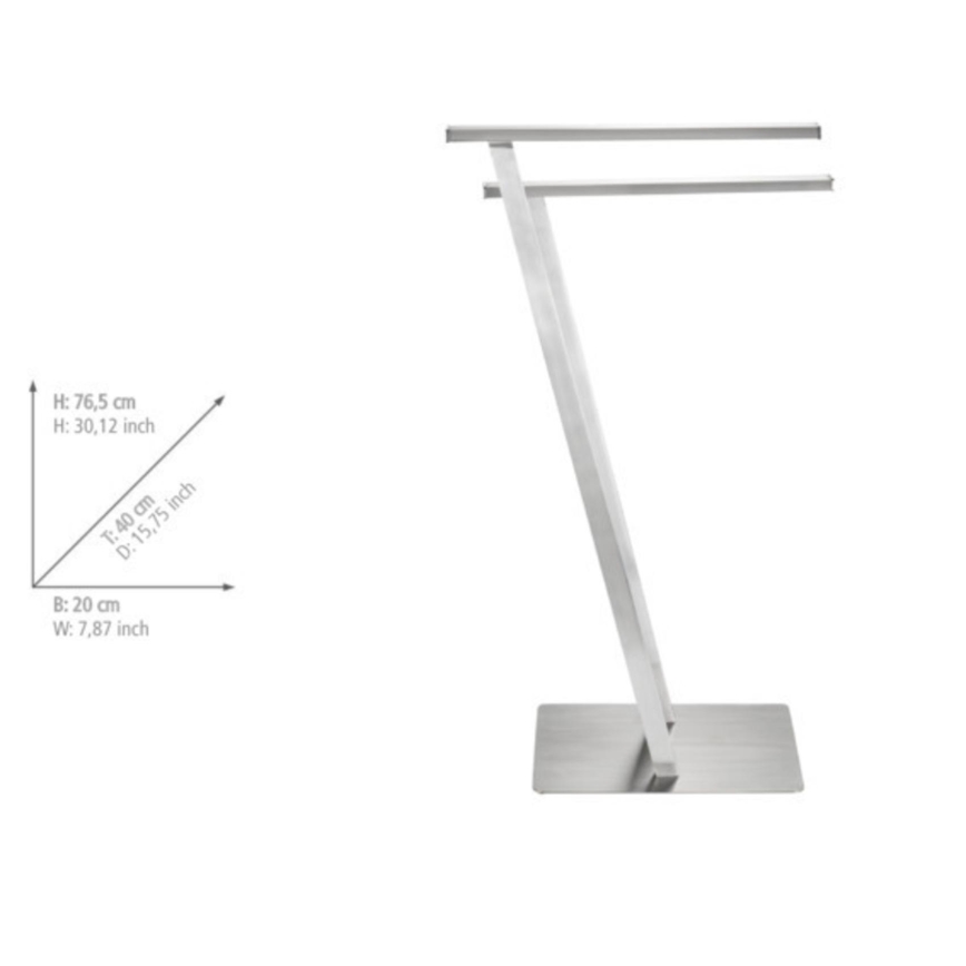 WENKO 24397100 - Törölközőtartó LIRIO 20x76,5 cm rozsdamentes acél/szatén