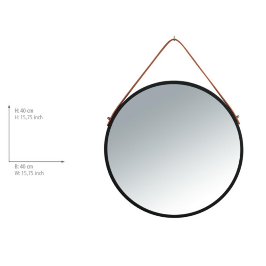 WENKO 24424100 - BORRONE tükör 40x40 cm fekete/ezüst