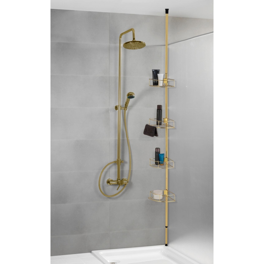 WENKO 24569100-Sarokpolc DOLCEDO 31x275 cm aranyszínű