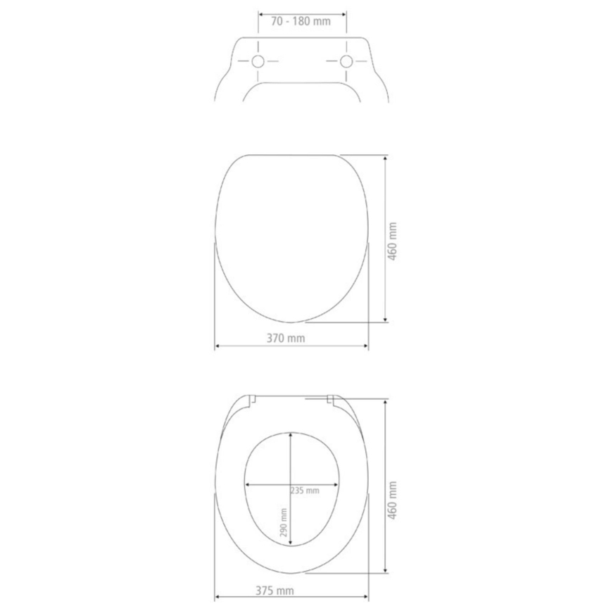 WENKO 24572100-WC ülőke VORNO NEO 46x37 cm szürke/ezüst