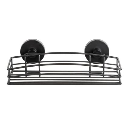 WENKO 24732100 - VACUUM-LOC kerek polc, 26 x 14 cm, fekete