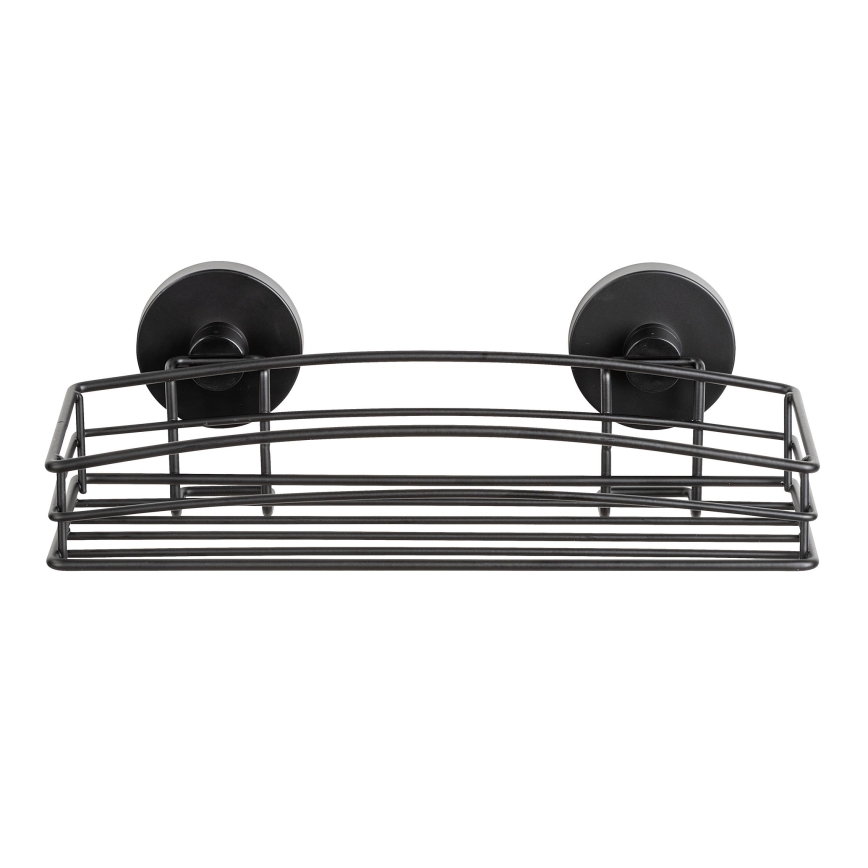 WENKO 24732100 - VACUUM-LOC kerek polc, 26 x 14 cm, fekete