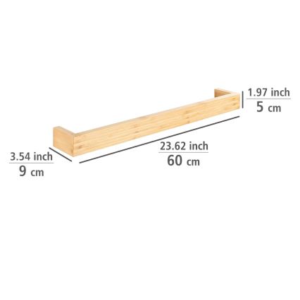 WENKO 24742100 - BAMBUSA törölközőtartó 60x9 cm barna