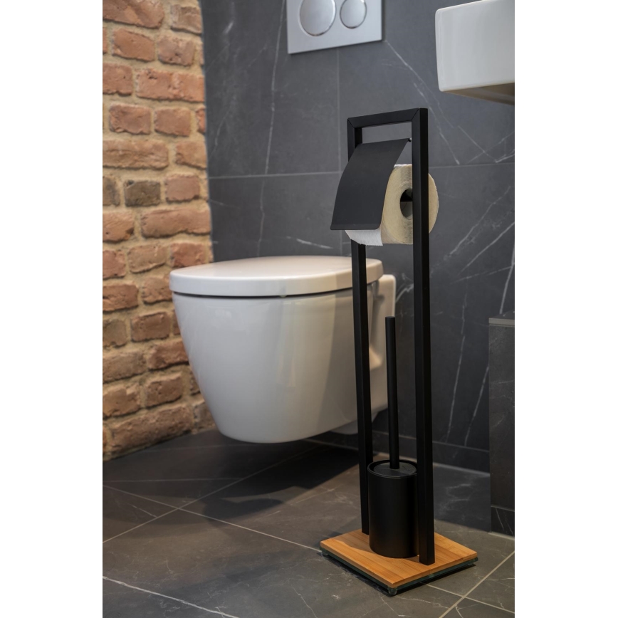 WENKO 24751100 - WC szett BAMBU⁠SA 18x72,5 cm fekete/barna