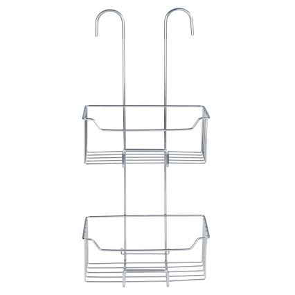 WENKO 24758100 - MILO zuhanypolc 25x55 cm ezüst/átlátszó