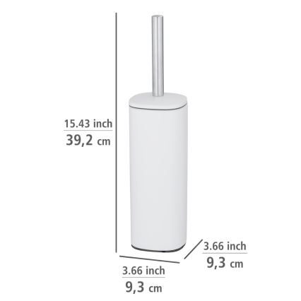 WENKO 24776100 - WC-kefe ALASSIO 9,3x39,2 cm rozsdamentes/fehér